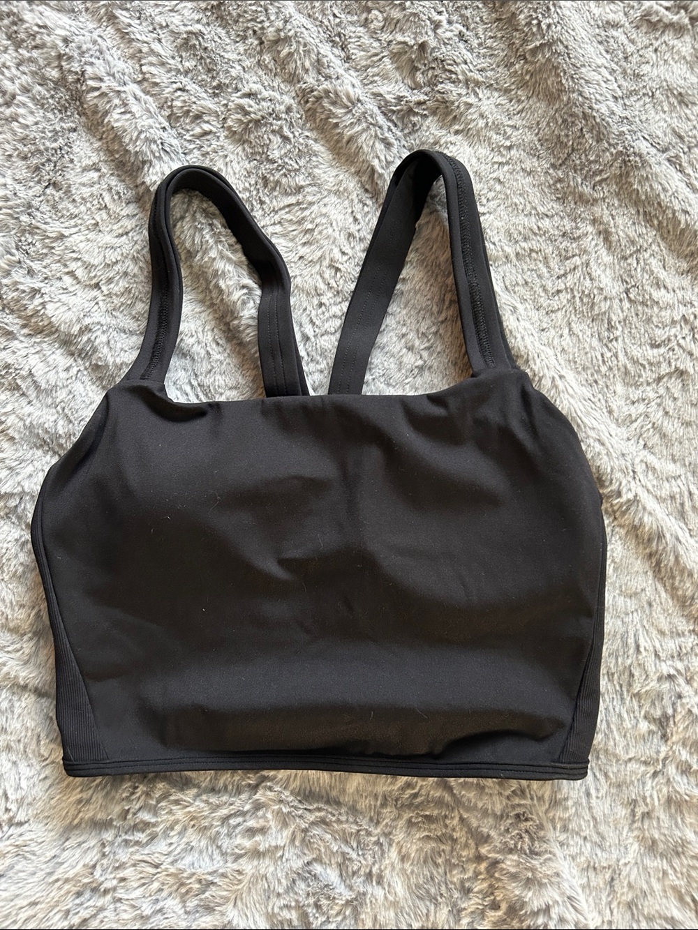Babe by Bucked Up Black Women's Athletic Crop Top with Double Straps